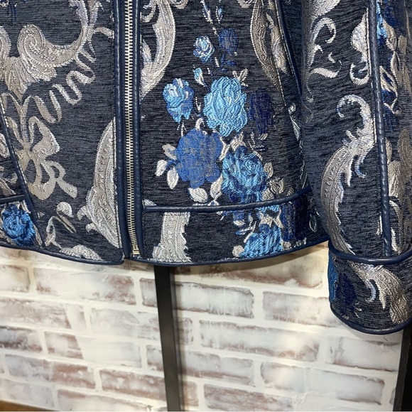 Kathy Ireland tapestry Floral Bomber Jacket 1X - Picture 5 of 7